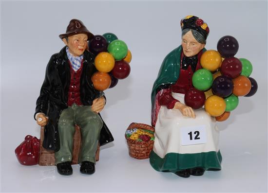 2 Royal Doulton figures, The Balloon Man and The Balloon Seller